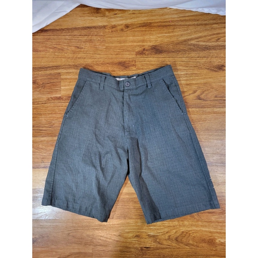 Vintage Y2K Local Motion  Gray Window Pane Plaid Size 32 Shorts Punk Skater